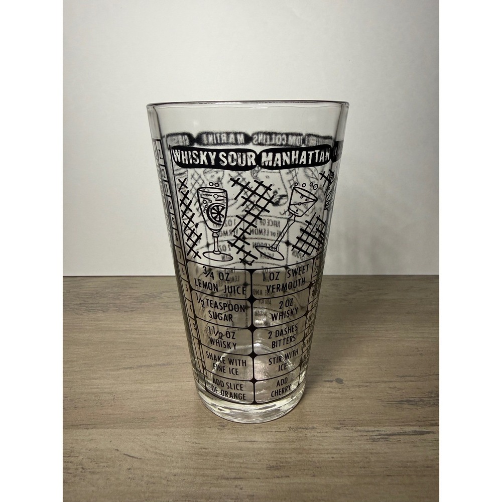 Vintage Federal Glass Cocktail Mixing Glass